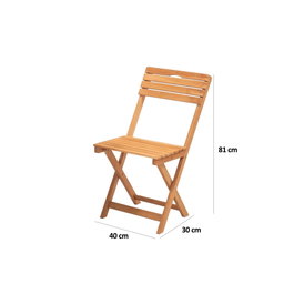 Hanah Home Conjunto de mesa y sillas My001A de madera de haya